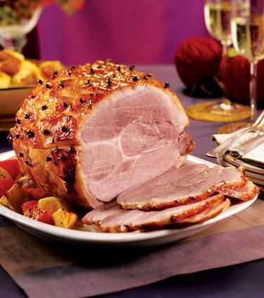 Ham with marmalade and ginger glaze