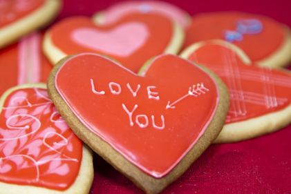 Love heart cookies