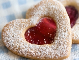 Raspberry jam hearts