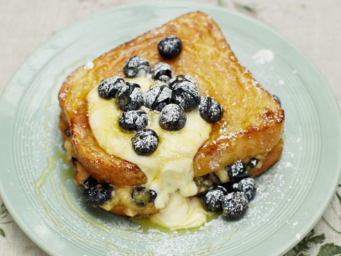 Banana and blueberry french toast