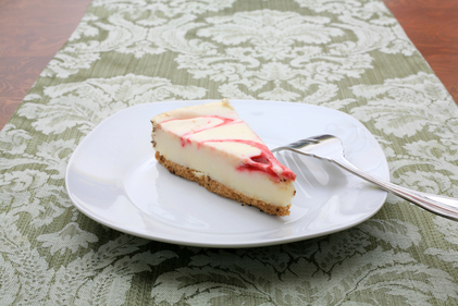White chocolate and raspberry cheesecake