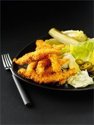 Goujons of sole with dill mayonnaise