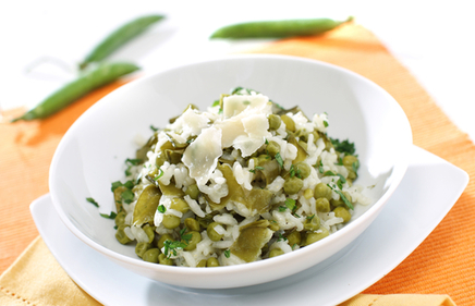 Lemon and pea risotto