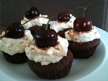Black forest cupcakes 