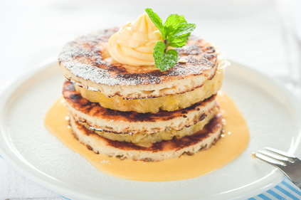 Pineapple and coconut pancakes