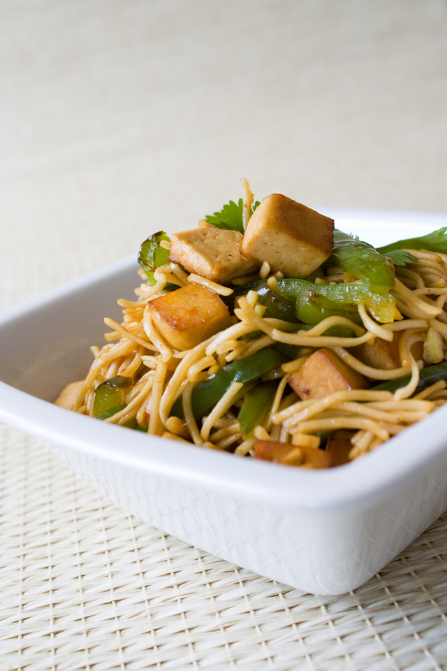 Japanese tofu noodle bowl