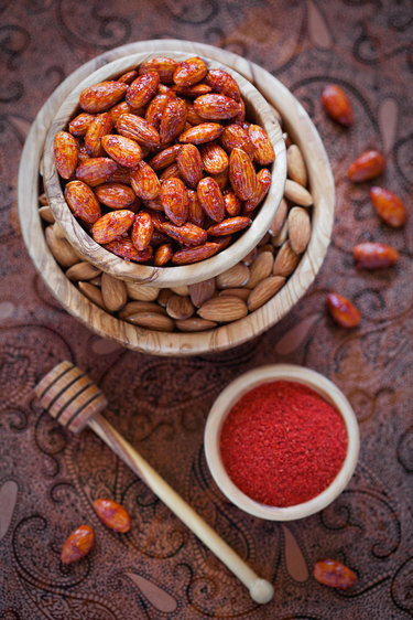 Spiced glazed almonds