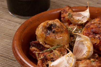Spanish chicken with garlic