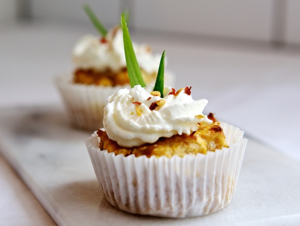 Cathedral City mature butternut squash and chilli cupcakes