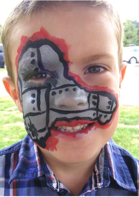 Green Finch Face Painting