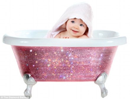 Swarovski encrusted baby bath