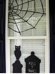 Halloween window decorations