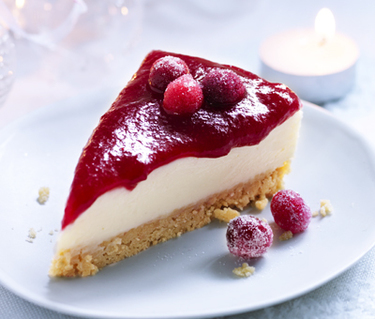 Christmas cranberry cheesecake