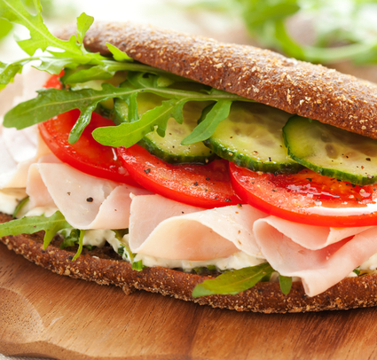 Ham and paprika mayo sandwich