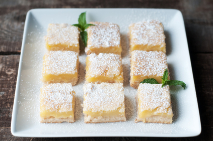 Iced lemon squares