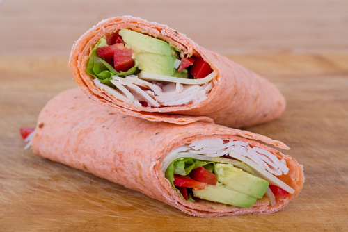 Avocado turkey wrap