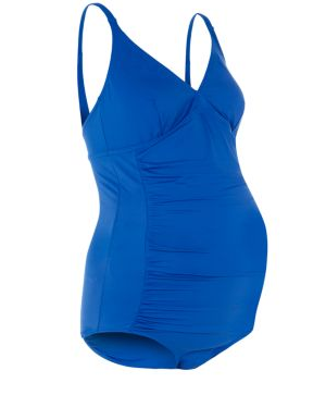 Mamalicious Blue V Neck Swimsuit