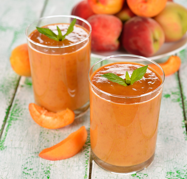 Peach melba smoothie