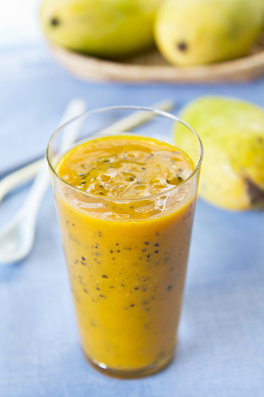 Mango and passion fruit smoothie