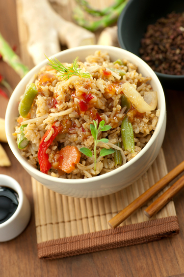 Asian infused rice with delicious pork