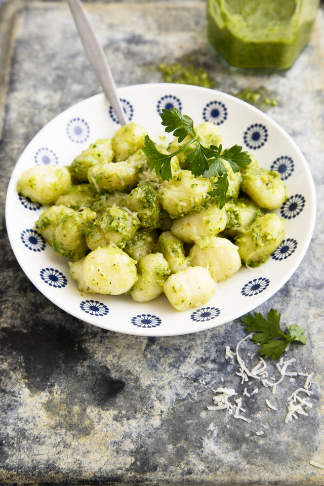 Spinach and pine nut gnocchi