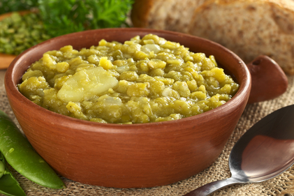 Slow cooked split pea soup
