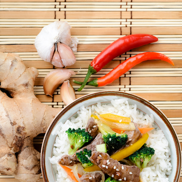 Ginger beef with vegetables