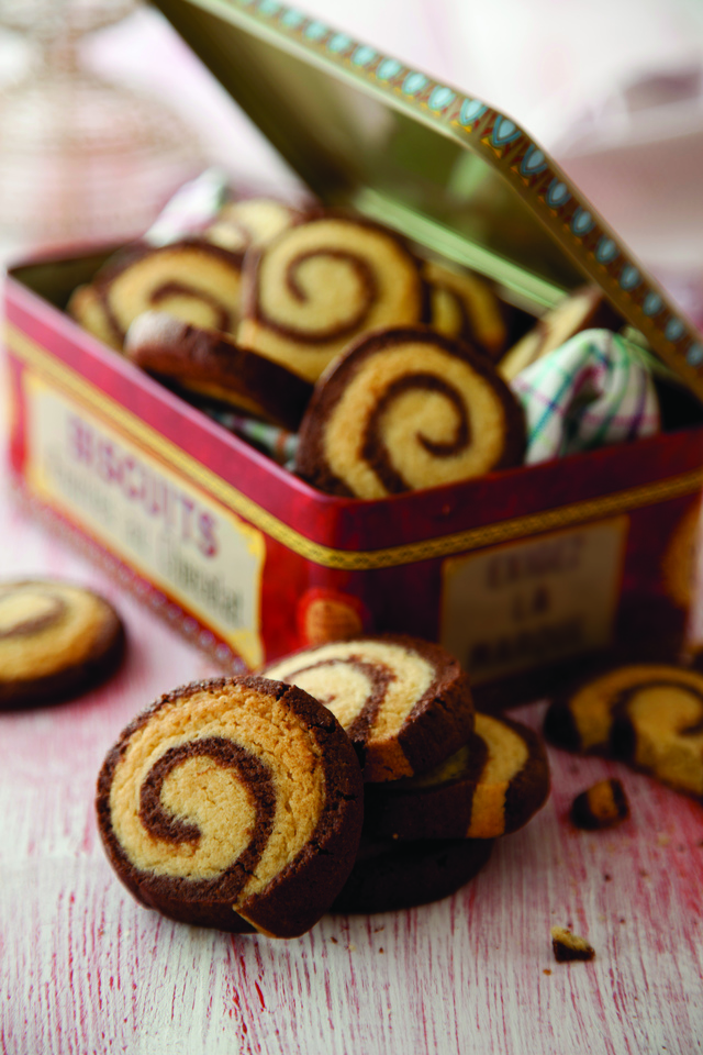Chocolate swirl biscuits