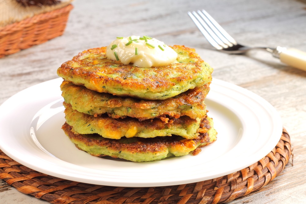 Pumpkin Pancakes with Mushroom Sauce