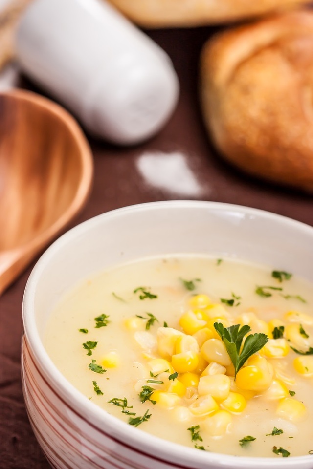 Corn and crab chowder MummyPages.uk