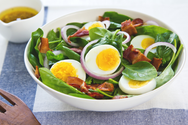 Country salad with eggs