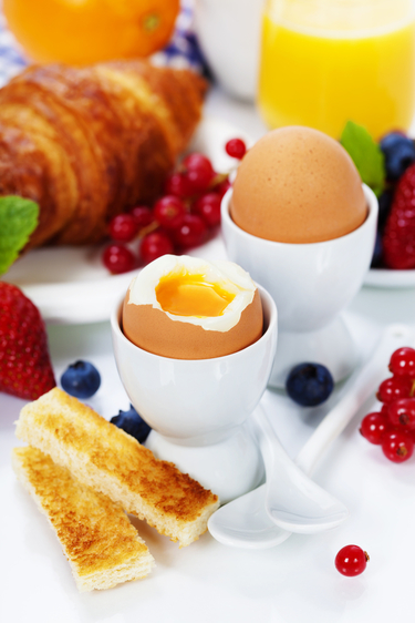 Soft boiled eggs with soldiers