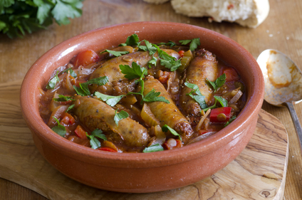 Sausages and lentil winter stew