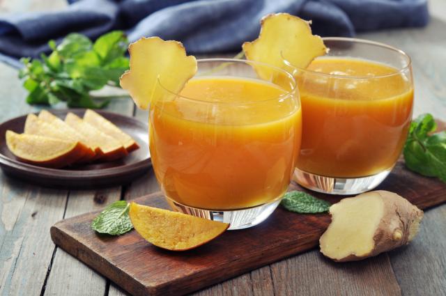 Orange and ginger juice