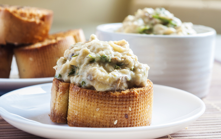 Charred aubergine and coriander dip