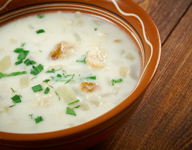 Smoked haddock and celeriac soup