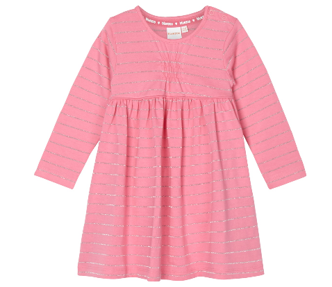 Bluezoo Girl’s pink striped glitter dress