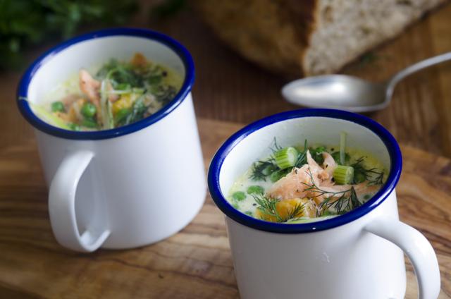 Smoked fish chowder