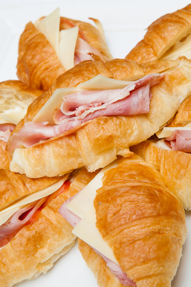 Ham and cheese croissants 