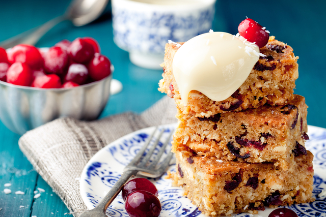 Cranberry blondies 