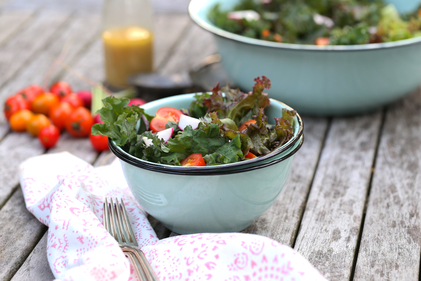  Kale and mixed vegetable salad