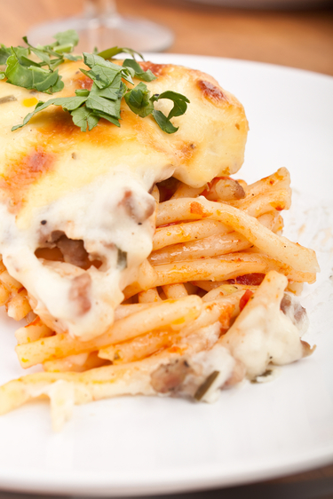 Beef, tomato and parmesan pasta