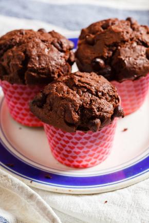 Super double chocolate muffins