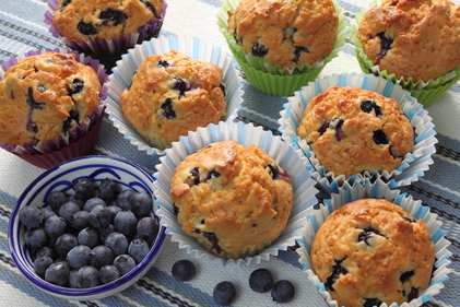 Simple blueberry muffins