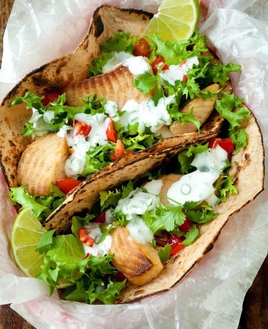 Simple fish tacos