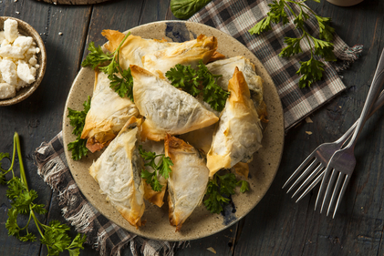 Goat’s cheese and vegetable snacks