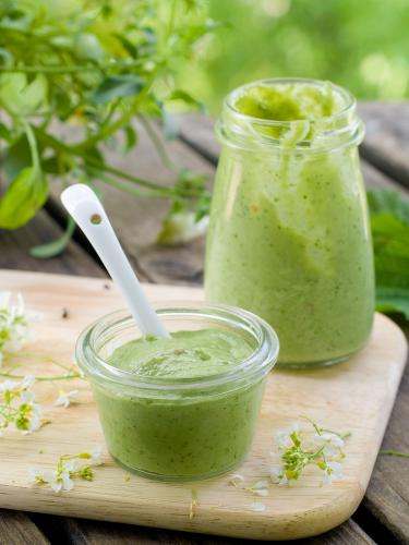 Bean, courgette and mint flavoured dip