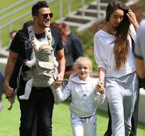 Peter Andre with Princess and Amelia