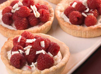 Raspberry & White Chocolate Tarts