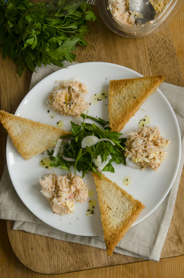 Crab, chilli and lime on sourdough toast